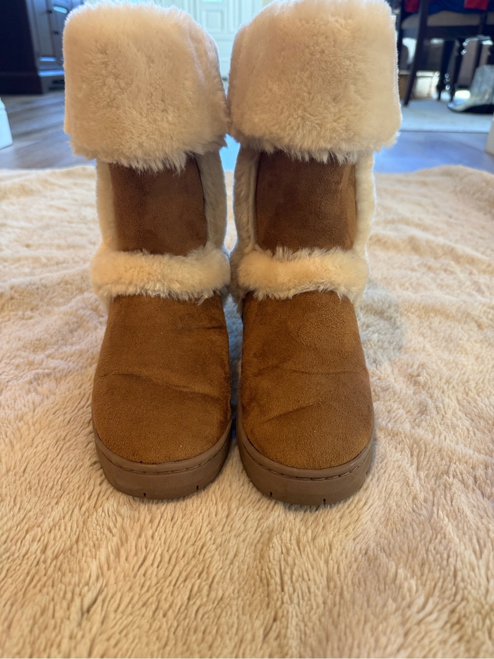 Style & Co. Witty Chestnut Faux Fur Lined Winter Boots Size 9